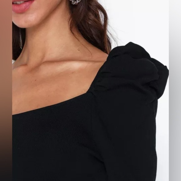 NWT River Island Puff Sleeve Knit Top - Picture 7 of 11
